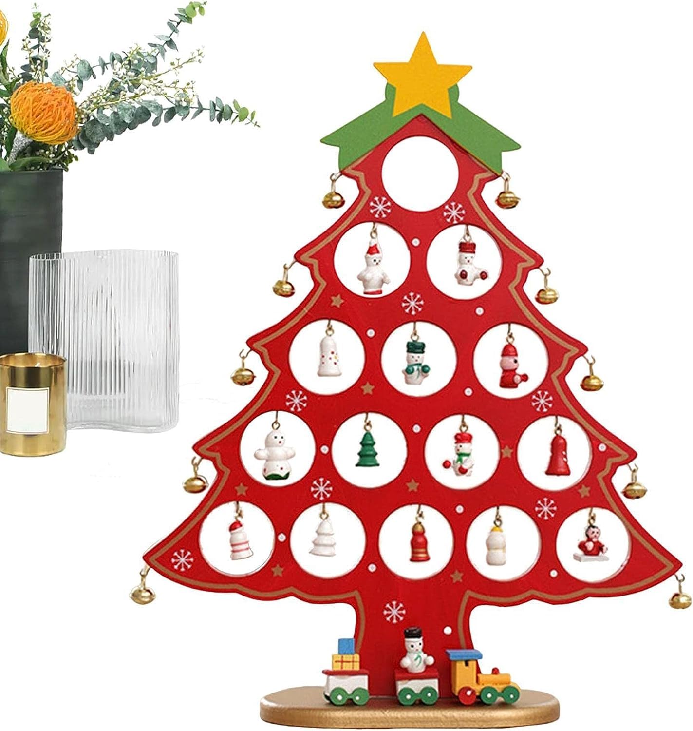 Amazon.co.jp: クリスマスツリー卓上 | かわいいミニチュア木製
